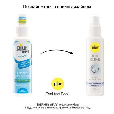 Очищувальний спрей pjur med Clean Spray 100 мл, для ніжної шкіри та іграшок, антибактеріальний PJ10440 фото Купити Очищувальний спрей pjur med Clean Spray 100 мл, для ніжної шкіри та іграшок, антибактеріальний  Pjur (Люксембург) 544 грн