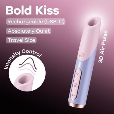 Вакуумний стимулятор Satisfyer Bold Kiss Violet, магнітна технологія 3D Air Pulse, 30 режимів роботи SX2165 фото Купити Вакуумний стимулятор Satisfyer Bold Kiss Violet, магнітна технологія 3D Air Pulse, 30 режимів роботи  Satisfyer (Німеччина) 1 588 грн