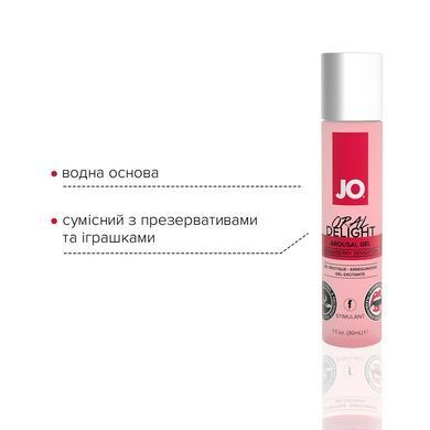 Гель для оральних пестощів JO Oral Delight &mdash; Strawberry Sensation (30 мл), ефект холод-тепло SO1496 фото Купити Гель для оральних пестощів JO Oral Delight &mdash; Strawberry Sensation (30 мл), ефект холод-тепло  JO (США) 655 грн