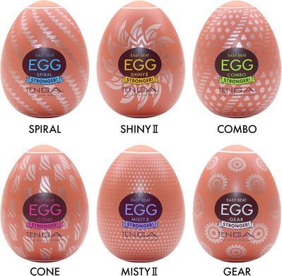 Набір мастурбаторів-яєць Tenga Egg Hard Boilded II Pack (6 яєць), щільний TPE, опукла текстура SO9804 фото Купити Набір мастурбаторів-яєць Tenga Egg Hard Boilded II Pack (6 яєць), щільний TPE, опукла текстура  Tenga (Японія) 2 254 грн