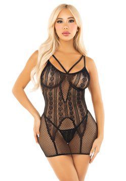 Бодістокінг Leg Avenue Heart Net Mini Dress One Size Black SX2757 фото Купити Бодістокінг Leg Avenue Heart Net Mini Dress One Size Black  Leg Avenue (США) 997 грн