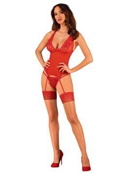 Прозорий корсет Obsessive Lacelove corset XS/S Red, мереживо, підв&rsquo;язки для панчіх SO8649 фото Купити Прозорий корсет Obsessive Lacelove corset XS/S Red, мереживо, підв&rsquo;язки для панчіх  Obsessive (Польща) 1 616 грн