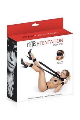 Фіксатори для ніг і рук Fetish Tentation Neck, Wrist and Ankle Strap з маскою на очі SO3741 фото Купити Фіксатори для ніг і рук Fetish Tentation Neck, Wrist and Ankle Strap з маскою на очі  Fetish Tentation (Франція) 1 080 грн