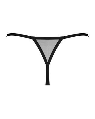 Трусики-стринги Obsessive Novenes crotchless thong, XS/S, сетка, стрепы, украшение со стразами SX0622 фото Купить   Obsessive (Польща) 572 грн