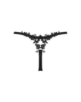 Прозрачные стринги с кружевом Obsessive Celia Noir thong XS/S SO7868 фото Купить   Obsessive (Польща) 544 грн