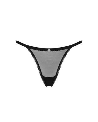 Прозрачные стринги с кружевом Obsessive Celia Noir thong XS/S SO7868 фото Купить   Obsessive (Польща) 544 грн