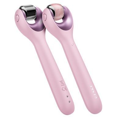Електронний ролер для обличчя з мікроголками GESKE MicroNeedle Face Roller 9в1 pink HB0192 фото Купити Електронний ролер для обличчя з мікроголками GESKE MicroNeedle Face Roller 9в1 pink  GESKE 1 699 грн
