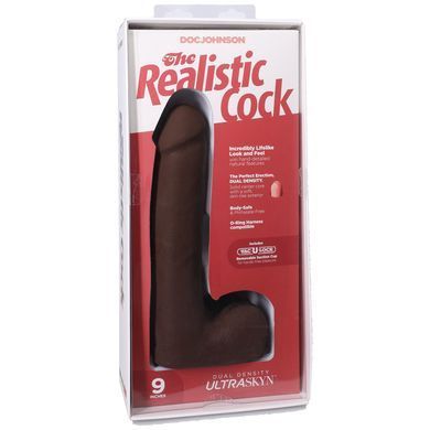 Фалоімітатор Doc Johnson The Realistic Cock ULTRASKYN - 9 Inch with Balls Chocolate SX4453 фото Купити Фалоімітатор Doc Johnson The Realistic Cock ULTRASKYN - 9 Inch with Balls Chocolate  Doc Johnson  3 559 грн