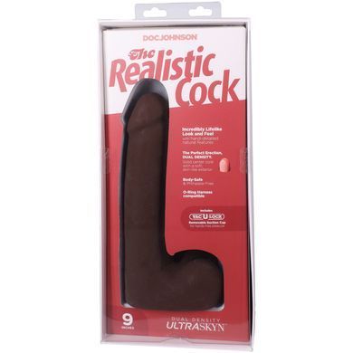 Фалоімітатор Doc Johnson The Realistic Cock ULTRASKYN - 9 Inch with Balls Chocolate SX4453 фото Купити Фалоімітатор Doc Johnson The Realistic Cock ULTRASKYN - 9 Inch with Balls Chocolate  Doc Johnson  3 559 грн