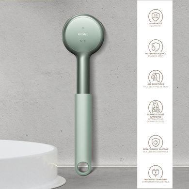 Звукова світлодіодна щітка для всього тіла GESKE Sonic LED Full-Body Brush&Intensive Exfoliator 9в1 green HB0387 фото Купити Звукова світлодіодна щітка для всього тіла GESKE Sonic LED Full-Body Brush&Intensive Exfoliator 9в1 green  GESKE 3 569 грн