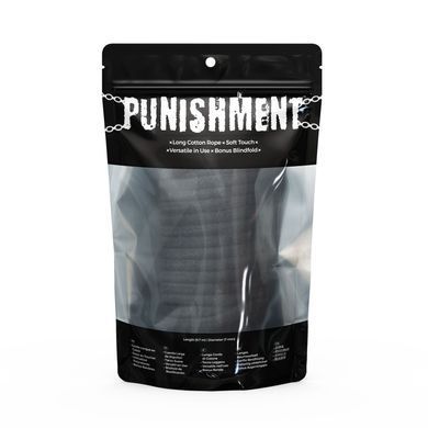 Веревка для шибари Punishment - Bondage Rope &ndash; Black SX2234 фото Купить   Punishment (Канада) 535 грн