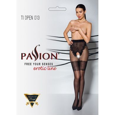 Колготки з відкритим доступом, ажурні трусики та підв&lsquo;язки Passion TIOPEN 013 1/2 (20/40 den), black SO5816 фото Купити Колготки з відкритим доступом, ажурні трусики та підв&lsquo;язки Passion TIOPEN 013 1/2 (20/40 den), black  Passion (Польща) 849 грн