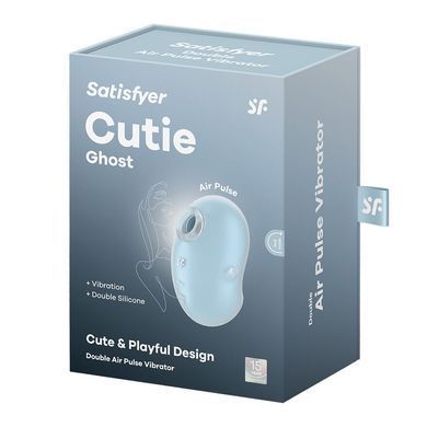 Вакуумный клиторальный стимулятор с вибрацией Satisfyer Cutie Ghost Blue SX0572 фото Купить   Satisfyer (Німеччина) 1 903 грн