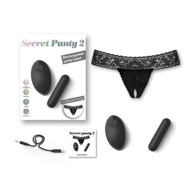 Вібратор Love To Love SECRET PANTY 2, в комплекті трусики, віброкуля, пульт ДК, 10 режимів роботи SO3824 фото Купити Вібратор Love To Love SECRET PANTY 2, в комплекті трусики, віброкуля, пульт ДК, 10 режимів роботи  Love To Love (Франція) 2 531 грн
