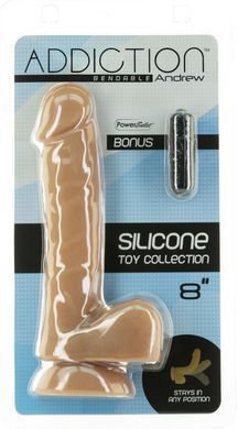 Гибкий фаллоимитатор на присоске ADDICTION &mdash; ANDREW 8&Prime; Silicone Dong &mdash; Caramel, вибропуля в подарок SO5579 фото Купить   ADDICTION  2 291 грн