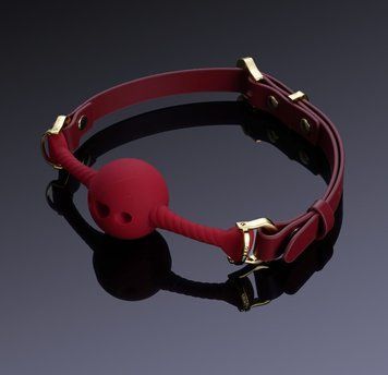 Кляп кулька з отворами у вигляді серця UPKO Desire for Mouth Bondage Collection, червоний UPKO &mdash; фото