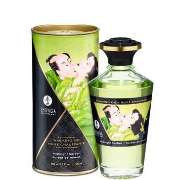 Разогревающее масло Shunga Aphrodisiac Warming Oil - Midnight Sorbet (100 мл) без сахара, вкусный SO2502 фото Купить   Shunga (Канада) 1 145 грн