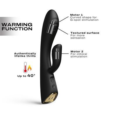 Вібратор-кролик з підігрівом Dorcel FLEXI RABBIT BLACK, гнучкий стовбур SO6816 фото Купити Вібратор-кролик з підігрівом Dorcel FLEXI RABBIT BLACK, гнучкий стовбур  Dorcel (Франція) 4 028 грн