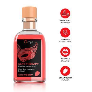 Набір для масажу Orgie &ndash; Sexy Therapy Strawberry (100 мл), їстівна розігрівальна олія + пір&rsquo;їнка SX1507 фото Купити Набір для масажу Orgie &ndash; Sexy Therapy Strawberry (100 мл), їстівна розігрівальна олія + пір&rsquo;їнка  Orgie 766 грн
