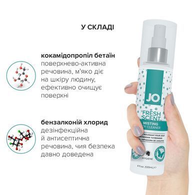 Засіб для чищення JO Fresh Scent Misting Toy Cleaner (120 мл) з ароматом свіжості SO2447 фото Купити Засіб для чищення JO Fresh Scent Misting Toy Cleaner (120 мл) з ароматом свіжості  JO (США) 461 грн