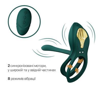 Смарт-ерекційне кільце Zalo - BAYEK Turquoise Green, подвійне з ввідною частиною, пульт ДК SO6644 фото Купити Смарт-ерекційне кільце Zalo - BAYEK Turquoise Green, подвійне з ввідною частиною, пульт ДК  Zalo (США) 3 797 грн