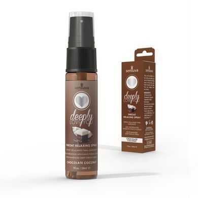 Спрей для мінету Sensuva Deeply Love You Chocolate Coconut (29 мл), для глубокого мінету SO3196 фото Купити Спрей для мінету Sensuva Deeply Love You Chocolate Coconut (29 мл), для глубокого мінету  Sensuva (США) 711 грн