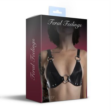 Лиф из натуральной кожи Feral Feelings - Bikini Top Black SO9420 фото Купить   Feral Feelings (Україна) 988 грн