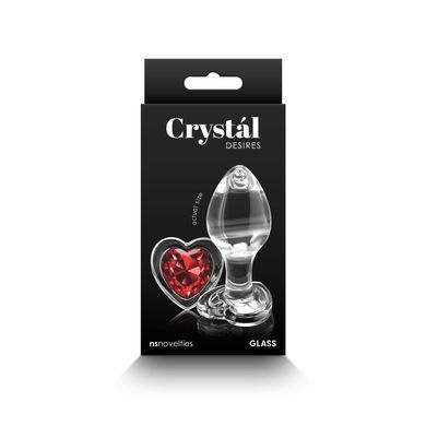Скляна анальна пробка NS Novelties Crystal - Desires - Red Heart - Medium SX4353 фото Купити Скляна анальна пробка NS Novelties Crystal - Desires - Red Heart - Medium  NS Novelties (США) 594 грн