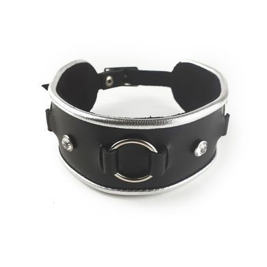 Ошейник из натуральной кожи со стразами и кольцом Art of Sex - Collar Ring SO5179 фото Купить   Art of Sex  3 621 грн