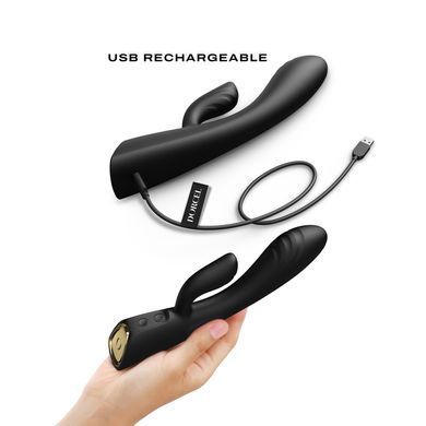 Вібратор-кролик з підігрівом Dorcel FLEXI RABBIT BLACK, гнучкий стовбур SO6816 фото Купити Вібратор-кролик з підігрівом Dorcel FLEXI RABBIT BLACK, гнучкий стовбур  Dorcel (Франція) 4 028 грн