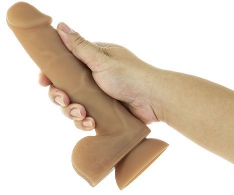 Гибкий фаллоимитатор на присоске ADDICTION &mdash; ANDREW 8&Prime; Silicone Dong &mdash; Caramel, вибропуля в подарок SO5579 фото Купить   ADDICTION  2 291 грн