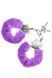 Наручники S Pleasures Furry Cuffs Purple с пушистой отделкой, 2 ключа в комплекте SX1642 фото 2