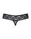 Мереживні танги з доступом Obsessive 837-THC-1 L/XL, чорні SO7180 фото 6