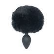 Анальная пробка с хвостом Punishment - Bunny Tail Silicone Anal Plug - Black SX2235 фото Купить   Punishment (Канада) 664 грн