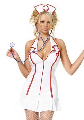 ​​Еротичний костюм медсестри Leg Avenue Head Nurse S/M, сукня, аксесуар на голову, стетоскоп SO9107 фото Купити ​​Еротичний костюм медсестри Leg Avenue Head Nurse S/M, сукня, аксесуар на голову, стетоскоп  Leg Avenue (США) 3 039 грн