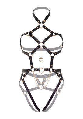 Портупея-тедді з екошкіри Leg Avenue Heart ring harness teddy M, Black, підвіска-сердечко, ланцюги SO8564 фото Купити Портупея-тедді з екошкіри Leg Avenue Heart ring harness teddy M, Black, підвіска-сердечко, ланцюги  Leg Avenue (США) 2 660 грн