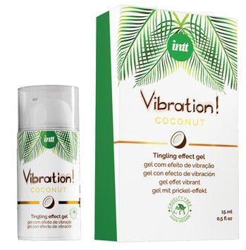 Жидкий вибратор Intt Vibration Coconut Vegan (15 мл), очень вкусный, действует до 30 минут SO5972 фото Купить   Intt (Бразилія-Португалія) 812 грн