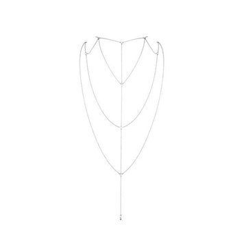 Цепочка для спины Bijoux Indiscrets Magnifique Back and Cleavage Chain - Silver, украшение для тела Bijoux Indiscrets  &mdash; фото