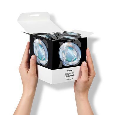 Набор презервативов Satisfyer Premium Condoms L (56 мм) 100 шт SX3268 фото Купить Набор презервативов Satisfyer Premium Condoms L (56 мм) 100 шт  Satisfyer  1 399 грн