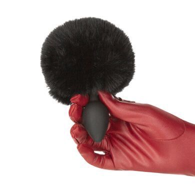 Анальная пробка с хвостом Punishment - Bunny Tail Silicone Anal Plug - Black SX2235 фото Купить   Punishment (Канада) 664 грн