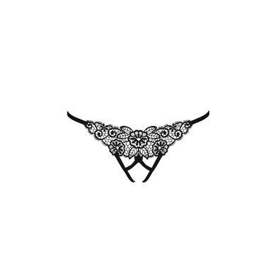 Трусики кружевные с доступом Passion Exclusive VIOLANTE THONG L/XL, black PS24301 фото Купить   Passion (Польща) 775 грн