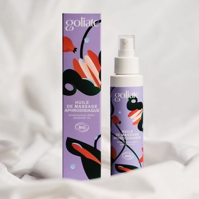 Масажна олія Goliate Huile De Massage Aphrodisiaque 100 мл, органічна, зігрівальний ефект SX3016 фото Купити Масажна олія Goliate Huile De Massage Aphrodisiaque 100 мл, органічна, зігрівальний ефект  Goliate (Франція) 1 339 грн