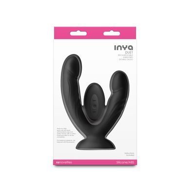 Подвійний ділдо з вібрацією NS Novelties INYA - Duet - Black SX4339 фото Купити Подвійний ділдо з вібрацією NS Novelties INYA - Duet - Black  NS Novelties (США) 2 799 грн