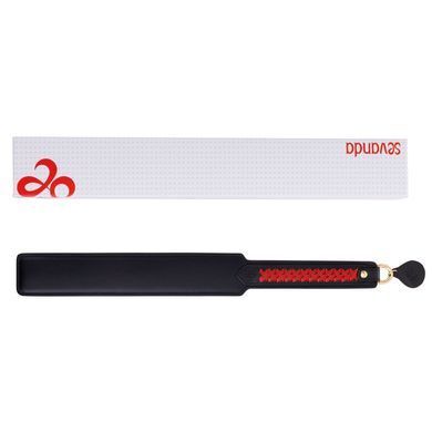 Паддл LOCKINK SEVANDA Braided-handle Spanking Paddle, чорно-червоний, гладенький, з плетінням на ручці SX0877 фото Купити Паддл LOCKINK SEVANDA Braided-handle Spanking Paddle, чорно-червоний, гладенький, з плетінням на ручці  LOCKINK (Китай) 1 339 грн