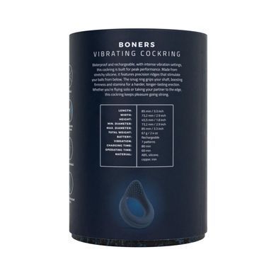 Ерекційне кільце Boners Vibrating Cock Ring with Perineum Stimulation SX3072 фото Купити Ерекційне кільце Boners Vibrating Cock Ring with Perineum Stimulation  Boners  1 792 грн
