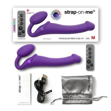 Безремінний страпон з вібрацією Strap-On-Me Vibrating Violet M, діаметр 3,8 см, пульт ДК, регульований SO3825 фото Купити Безремінний страпон з вібрацією Strap-On-Me Vibrating Violet M, діаметр 3,8 см, пульт ДК, регульований  Strap-On-Me (Франція) 5 488 грн