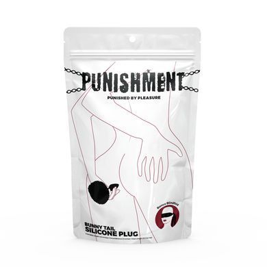 Анальная пробка с хвостом Punishment - Bunny Tail Silicone Anal Plug - Black SX2235 фото Купить   Punishment (Канада) 664 грн
