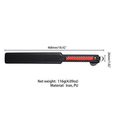 Паддл LOCKINK SEVANDA Braided-handle Spanking Paddle, чорно-червоний, гладенький, з плетінням на ручці SX0877 фото Купити Паддл LOCKINK SEVANDA Braided-handle Spanking Paddle, чорно-червоний, гладенький, з плетінням на ручці  LOCKINK (Китай) 1 339 грн
