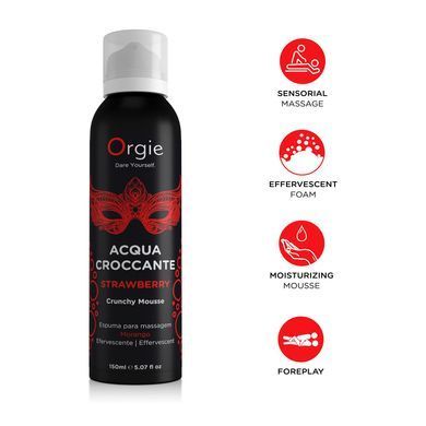 Масажна пінка Orgie &ndash; Acqua Croccante Strawberry (150 мл), ефект бульбашок, що лопаються SX1493 фото Купити Масажна пінка Orgie &ndash; Acqua Croccante Strawberry (150 мл), ефект бульбашок, що лопаються  Orgie 821 грн