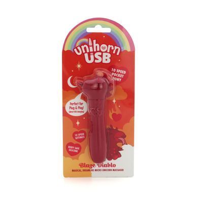 Вибратор-единорожка Unihorn USB Bullet - Blaze Diablo вибропуля, USB зарядка SX2859 фото Купить   Unihorn (Великобританія) 1 108 грн